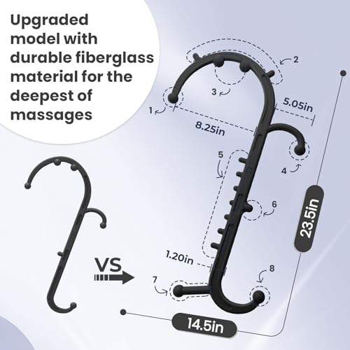 Ranarose Deep Tissue Back & Neck Massager - Back Massager Stick for Pain Relief, Muscle Knot Remover, Trigger Point Massag...