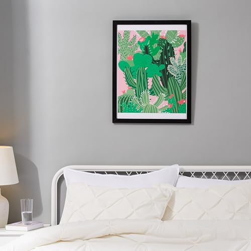 Amazon Basics Rectangular Wood Poster Frame, 18" x 24", Black