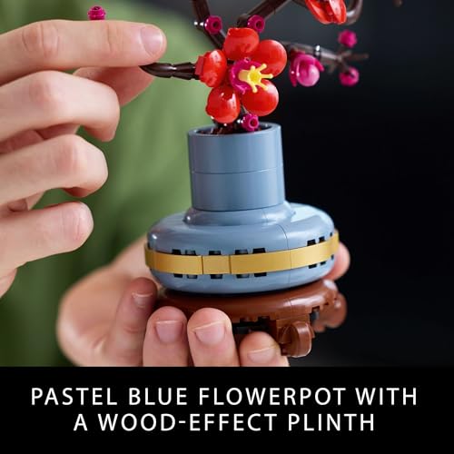 LEGO Botanicals Plum Blossom Building Sets for Adults - Artificial Flower for Dinner Table Centerpiece, Living Room Home D...