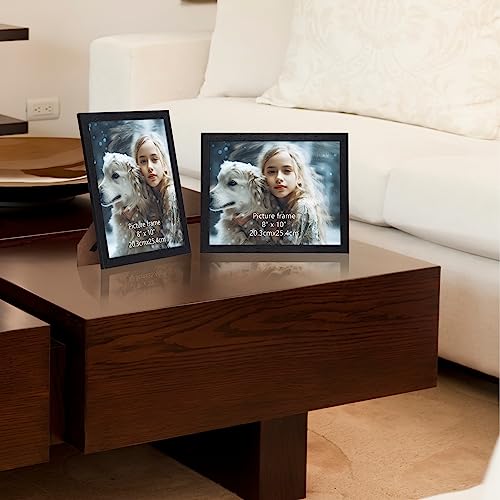 HORLIMER 8x10 Picture Frame Set of 15, Black Picture Frames Display 8 by 10 Photo for Wall or Tabletop