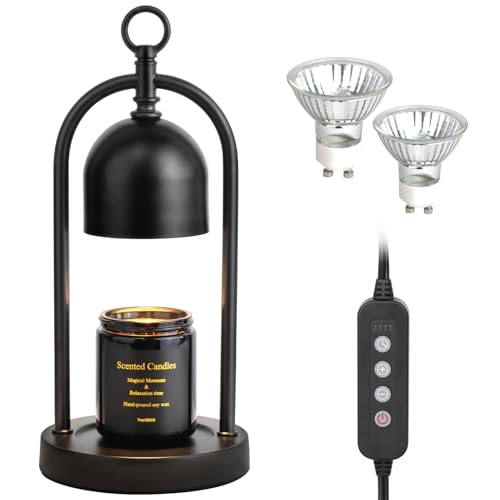 Candle Warmer Lamp with Timer, Electric Dimmable Candle Light Warmer, Wax Melt Warmer for Jar Candles, House Warming for W...