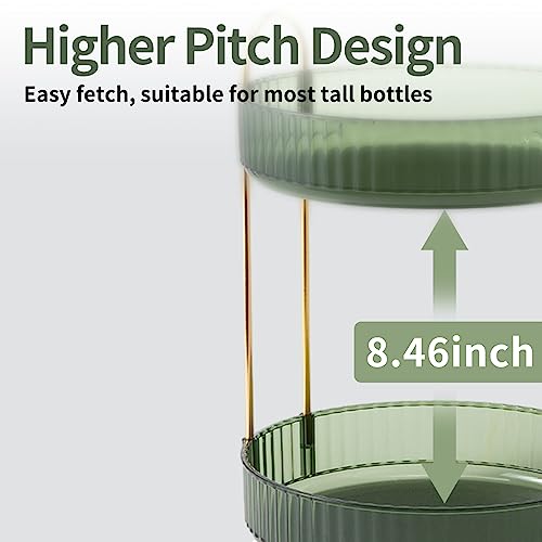Asayuee 360 Rotating Makeup Organizer for Vanity,2 Tier Large Capacity Skincare Organizers,Bathroom Counter Organizer, Spi...