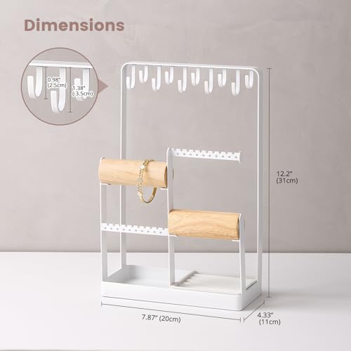 Lolalet Jewelry Holder Organizer, Aesthetic Jewelry Display Stand for Necklaces Bracelets Earrings Rings, Cute Room Décor ...
