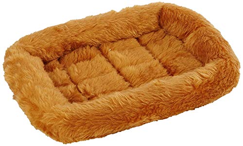 MidWest Homes for Pets QuietTime XXS Dog Bed – Cinnamon Faux Fur Bolster, Ultra-Soft and Machine Washable, Fits 18-Inch Cr...