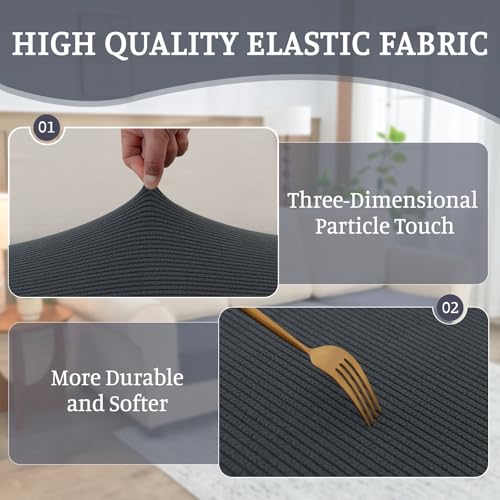 BT.WA Sectional Couch Covers for Sofa Cushion L Shaped Couch Cover Washable Soft Couch Cushion Covers Stretch Sofa Slipcov...