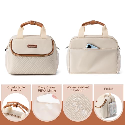 BABEYER Breastmilk Cooler Bag with Ice Pack Fits 6 Baby Bottles up to 9 Ounce, Wearable Breast Pumps Cooler Bag for Nursin...