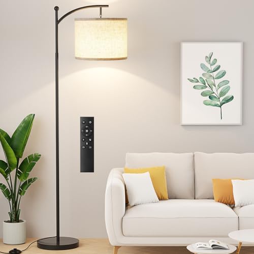 Ambimall 60" Floor Lamp with Remote Control and Stepless Dimmable Bulb, Colors Temperature & Brightness Adjustable, Modern...