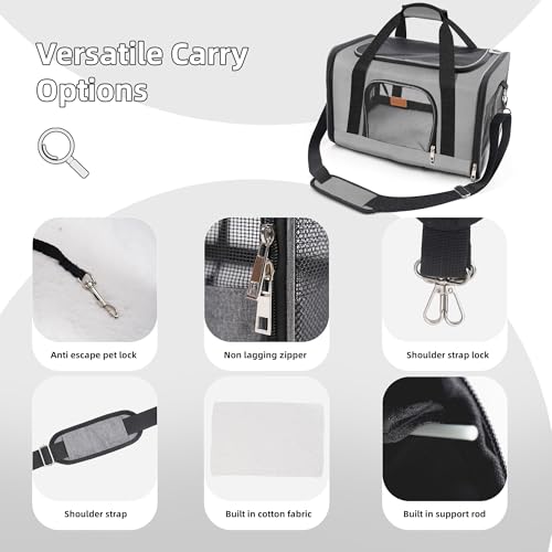 ROYPET Cat Carrier,Portable Pet Carrier Bag for Cats and Small Dogs,Foldable Soft-Sided and Scratch-Proof mesh Cat Bag Pet...