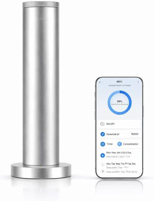 Wireless Essential Oil Smart App & Remote Control, Covers Up to 4000 Sq Ft, Quiet Aroma Diffuser for Home, Hotel & Office,...