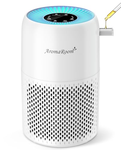AromaRoom Air Purifiers for Bedroom with True HEPA13 Filters 3-in-1, Pet Air Purifier with Aroma Pad for Wildfires Smoke P...