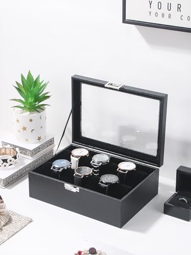 Kanwoder Bracelet Holder Organizer Box, Jewelry Storage Case with 2 Rods, Bangle Watch Display Tray for Women Girls (Black)