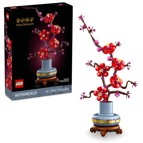 LEGO Botanicals Plum Blossom Building Sets for Adults - Artificial Flower for Dinner Table Centerpiece, Living Room Home D...