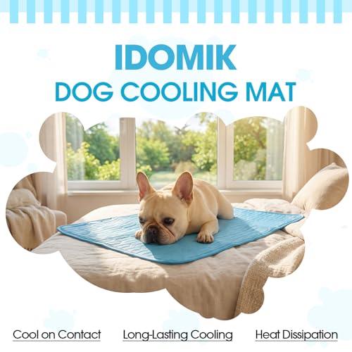 IDOMIK Dog Cooling Mat for Large Medium Small Dogs, Self Cooling Pet Mat, Washable Cooling Pad for Dogs & Cats, Summer Coo...