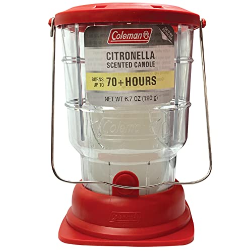 Coleman 70+ Hour Citronella Candle Outdoor Lantern, Classic Design with Easy Carry and Hang Handle, Extended Burn Time for...