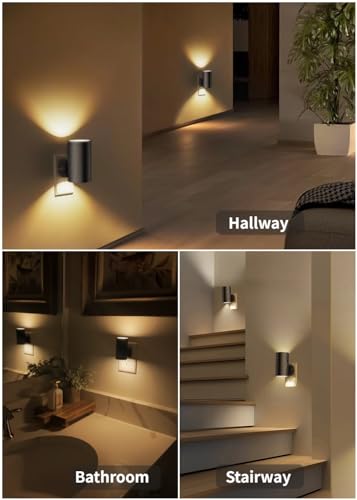 TSEXES LED Night Lights Plug into Wall, Dusk to Dawn Sensor,5-300LM Adjustable Brightness, Soft White 3000K,Dimmable Night...