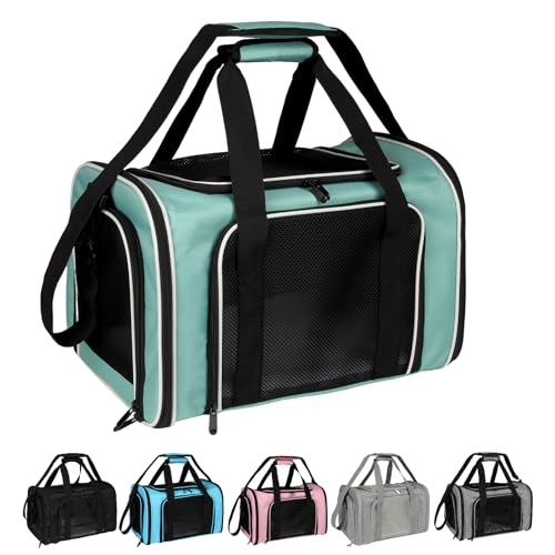Cat, Dog Carrier for Small Medium Pet Carriers Up to15Lbs, Cats Carrier Soft- Sided Puppy Dogs Bag Portable Foldable Airli...