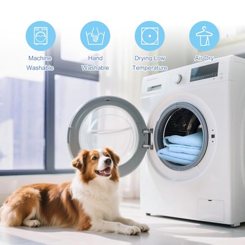 Cooling Mat for Dogs, Thick Breathable Dog Cooling Mat Q-MAX>0.45, Dog Cooling Bed Chill Cool Fiber & Non-Slip Bottom Cold...