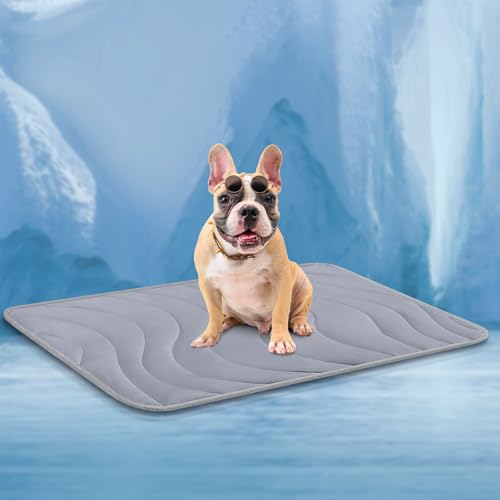 Cozyide Dog Cooling Mat, Large Cooling Mat for Dogs, Reversible Pad for Pet, 36" L x 23" W, Dark Grey