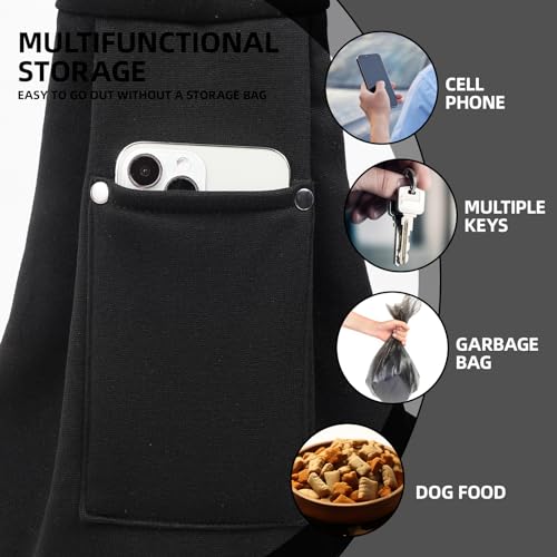 Dog Carrier Sling - Reversible Puppy Carrier Purse with Storage Pocket, Hand-Free Dog Sling Carrier for Carry Small Dogs a...