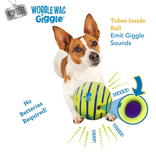 Wobble Wag Giggle Ball | Rolling Enrichment Toy for Fun Playtime, Interactive Play for Indoor or Outdoor, Keeps Dogs & Pup...