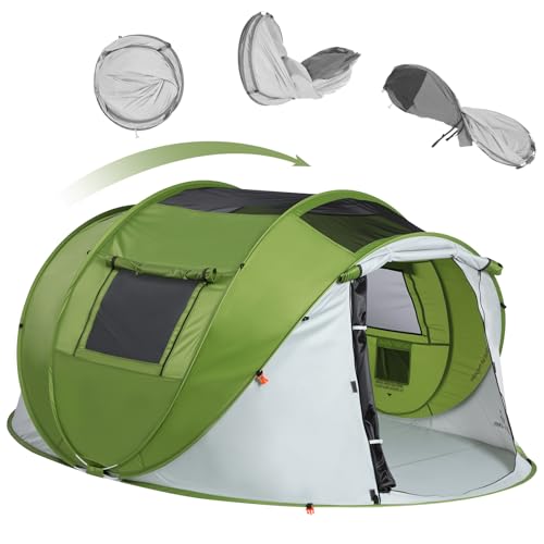 Sportneer Camping Tent: 2 Adults Pop Up Tent with Rain Fly and Carrying Bag - All-Weather Shelter for Camping Backyard Sle...