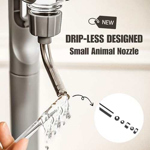 Pet Water Bottle for Cage Crate 17oz Non-Drip Water Dispenser for Small Animal Rabbit Bunny Guinea Pig Chinchilla Ferret S...