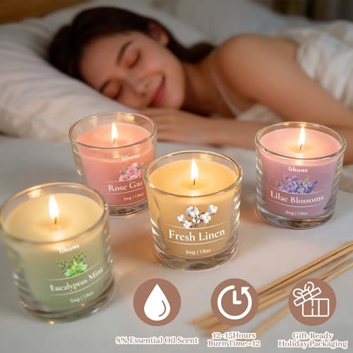 Mothers Day Gifts for Mom - 12 Scented Candles Set with Messages, Best Birthday, Christmas, Thanksgiving Gifts for Mom fro...