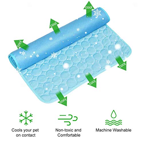 Jaaytct Self-Cooling Mat for Dogs Cats, Summer Pet Cooling Pad Washable Dog Cooling Blanket for Indoor & Outdoor