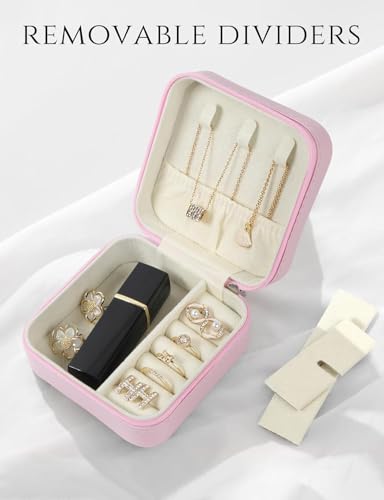 SLOZO Travel Jewelry Case, Travel Jewelry Box, Mini Jewelry Travel Case, Jewelry Organizer Case, Portable Small Jewelry Or...