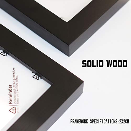 VITOIVE 20x20 Frame Black With Mat 16x16 Solid Wood Picture Frames (3 pack, 20x20 Inch)…