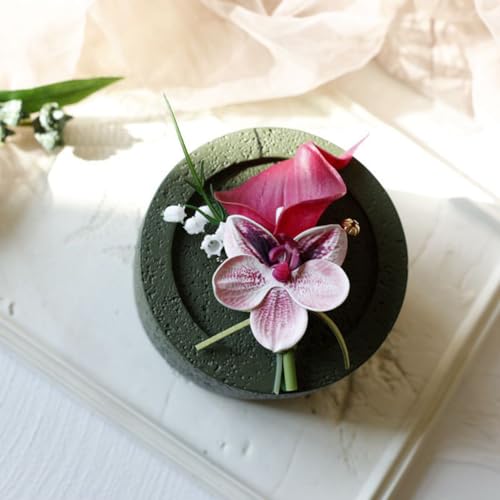MAFELOE 2 Pieces Corsage and Boutonniere Set, Artificial Calla Lily& Orchid Flowers Accessories Decorations for Wedding Pr...
