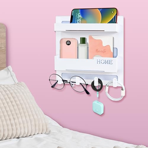 CHENYAOAI Bedside Shelf Accessories Organizer, Wall Mount Self Stick On, Cute Room Decor Aesthetic, Girls Room Decor, Cool...
