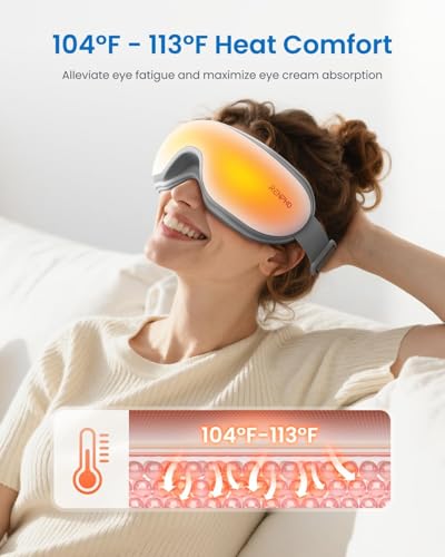 RENPHO Eye Massager with Heat, Mothers Day Birthday Gifts for Mom Women Men Her, FSA Eligible HSA Eye Mask for Migraine Re...