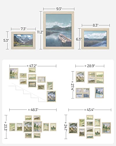 SONGMICS Picture Frames, Collage Picture Frames Set of 10, Two 8x10, Four 5x7, Four 4x6, Photo Frame for Wall Gallery Deco...