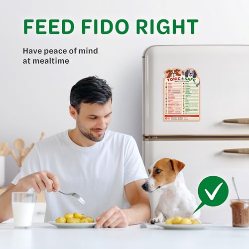 EBPP Magnetic List of Foods Dogs Can Eat - Dog Feeding Chart Fridge Magnet - Foods Dogs Shouldnt Eat Chart Decorative Magn...