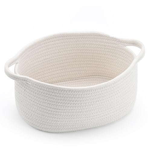 Happyiren Cute Woven Easter Basket with Handle, Baskets for Gifts Empty, Present Containers for Raffle Baby Shower Burr Ba...