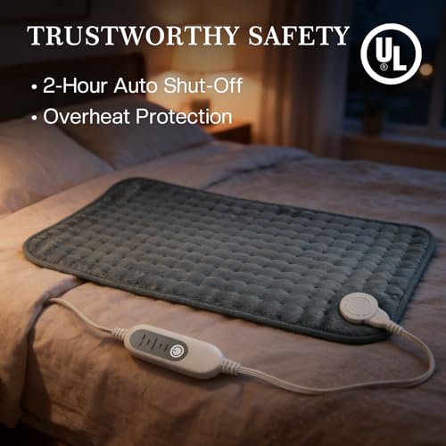 Heating Pad for Back Pain & Period Cramps,Moist Heated Pad for Abdomen, Legs & Muscles,5 Heat Levels, 2-Hour Auto Shut-Of...