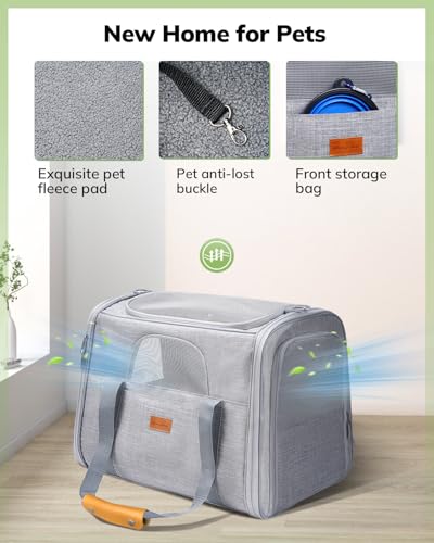 Morpilot Pet Travel Carrier Bag, Soft-Sided Dog Carrier Cat Carrier Pet Carrier, for Large Cats and Medium Puppies up to 2...