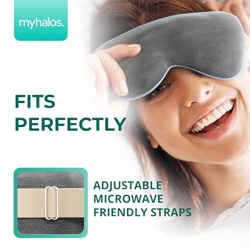 MyHalos® Heated Eye Mask for Dry Eyes - Steam Warm Compress for Eyes - Remove Styes, Chalazion Therapy Warming and Heating...