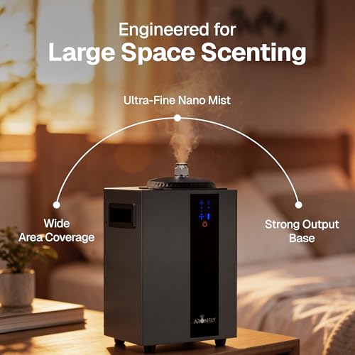 AROMELY HVAC Scent Diffuser – Nebulizing Waterless Diffuser for Home, Office, Large Room & Commercial Use – Smart Bluetoot...