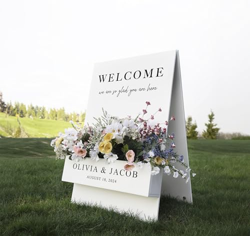 Flower Box Welcome Sign - Wedding Welcome Sign