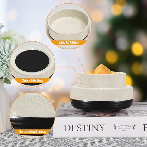 copinpin Wax Melts Warmer, Ceramic Candle Melter Melting Wax 3-in-1 Oil Burner Electric Fits Yankee Large Jar, Scented Can...