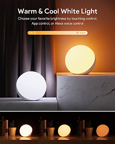 Hifree Smart Table Lamp, Dimmable Desk Lamp with App/Voice Control, LED RGB Color Changing Touch Lamp, Night Lamp for Bedr...