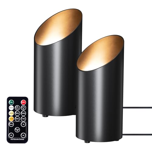 Brightown 2 Pack Uplights Indoor Floor Can Lights - 6000K LED Up Lights with Remote and Timer, 3 Color Temperatures and Di...
