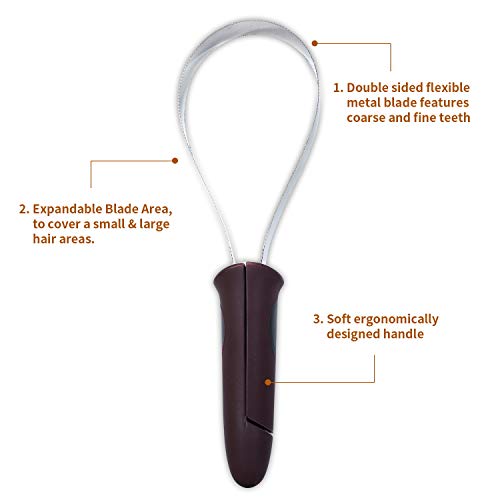 BOTH WINNERS Dual-Sided Shedding Blade with Stainless Steel Blade De-Shedding Tool for All Dog Coat Types- Soft Touch Grip...