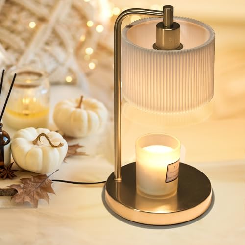 NITOWOLF Candle Warmer Lamp with Timer, Dimmable Candle Wax Warmer Electric Candle Lamp for Scented Candles with Bulbs, Ch...