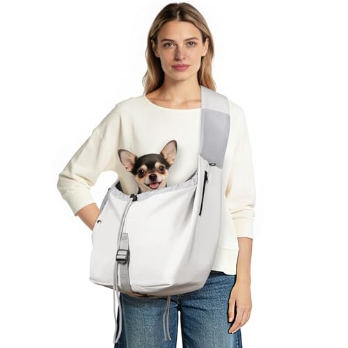 Creproly Dog Carrier Sling, Dog Carriers for Small Dogs & Cats with Pockets, Puppy Carrier Sling 20 lbs Machine Washable, ...