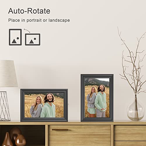 Digital Picture Frame WiFi 10.1 Inch Digital Photo Frame, Electronic Picture Frame, 16GB Storage, Auto-Rotate, IPS Touch S...