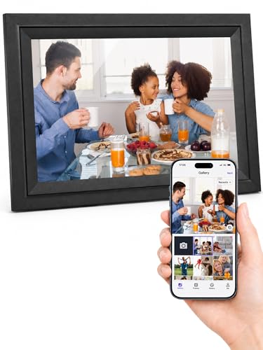 SAMMIX Digital Picture Frame 10.1 Inch WiFi Digital Photo Frame Electronic, IPS Touch Screen, 16GB, Tabletop&Wall-Mounted,...