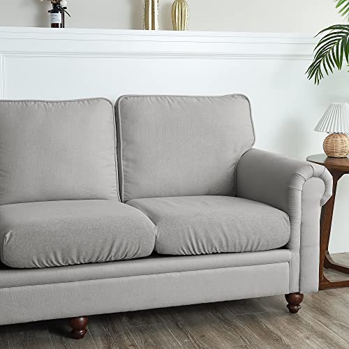 StangH Linen Sofa Cushion Covers - Anti-Skid Couch Cushion Covers Wrinkle Free Washable Seat Protector Slipcovers for Livi...